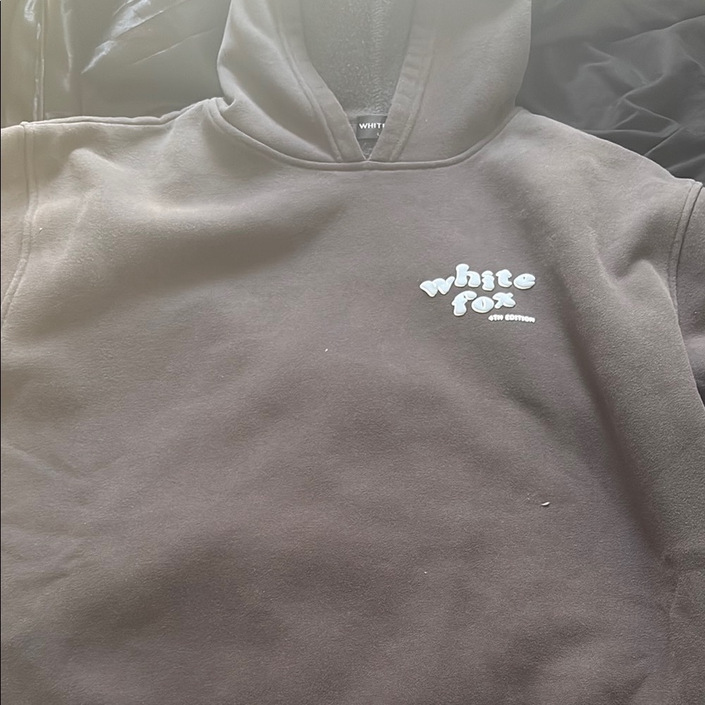 White Fox Black Sweatshirt